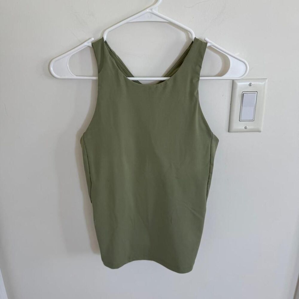 Athleta Green Tank With Built in Bra